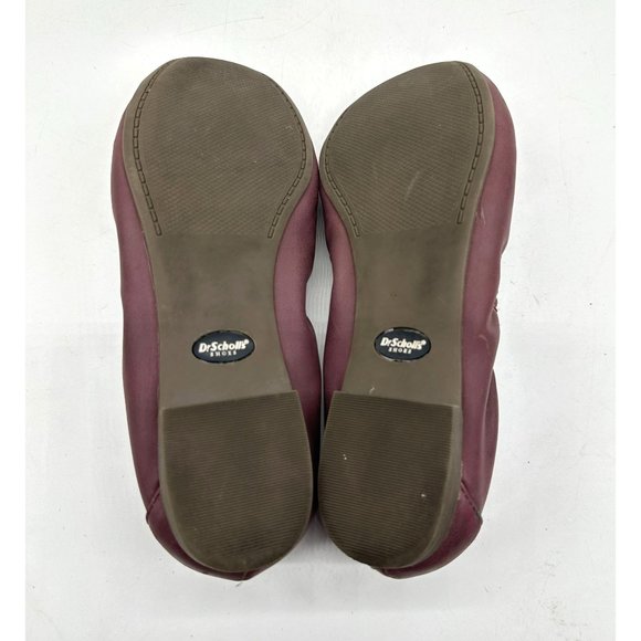 Dr Scholls Shoes Womens Ballet Flats Slip On Foam Technology Burgundy 6 M - Picture 5 of 9